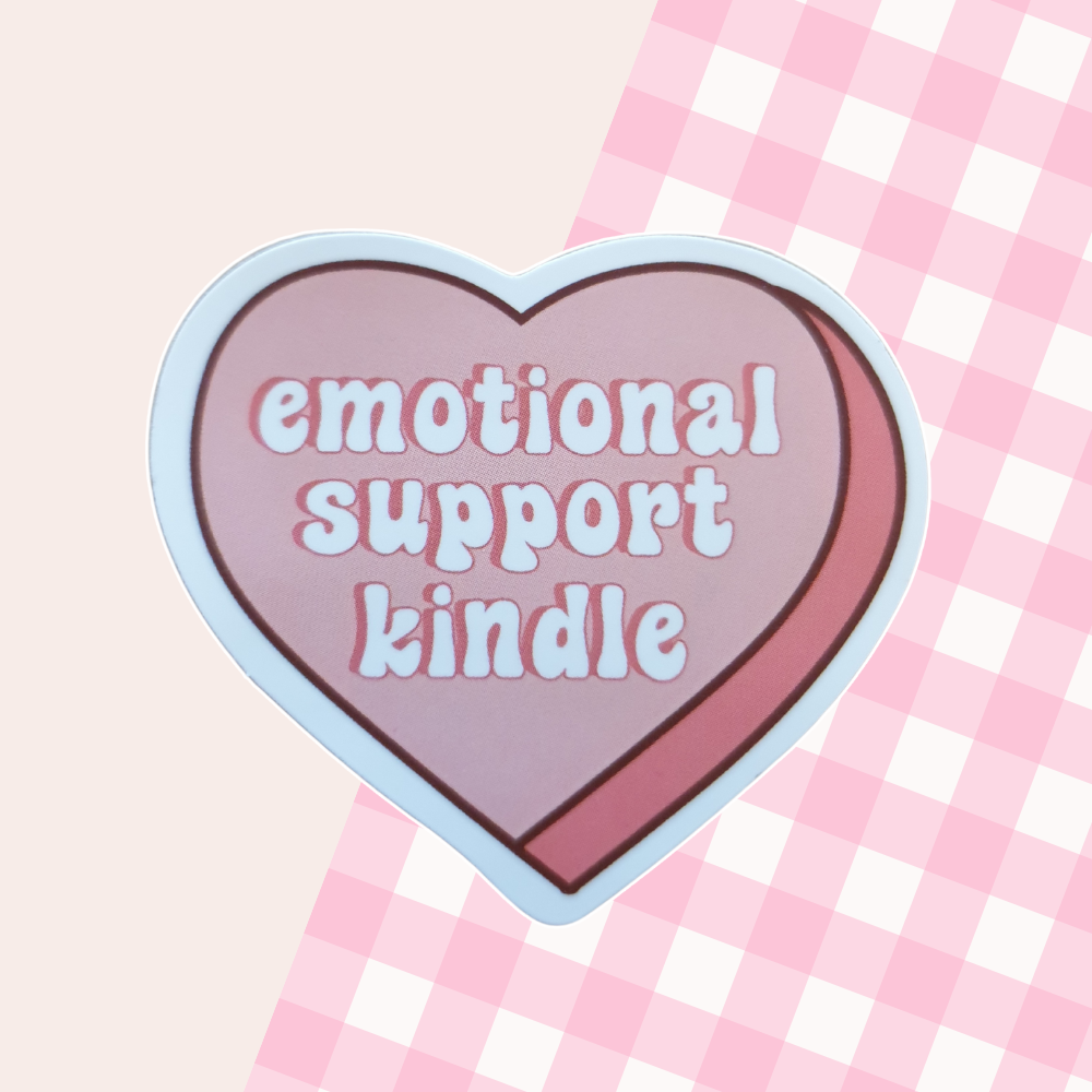 Emotional Support Kindle Sticker