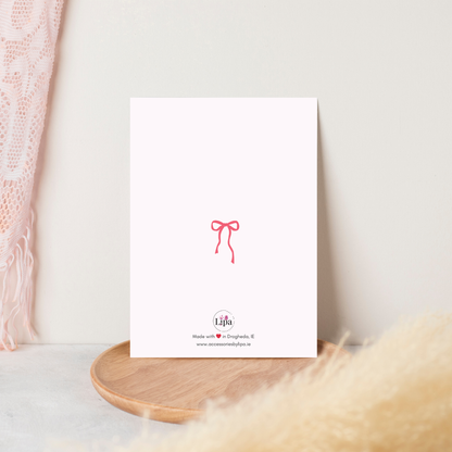 A Little Older, A Lot Cuter – Coquette Birthday Cake Greeting Card