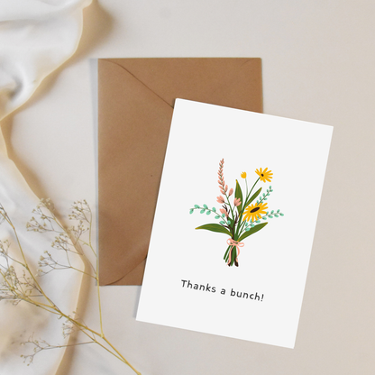 Thanks a Bunch – Floral Thank You Greeting Card