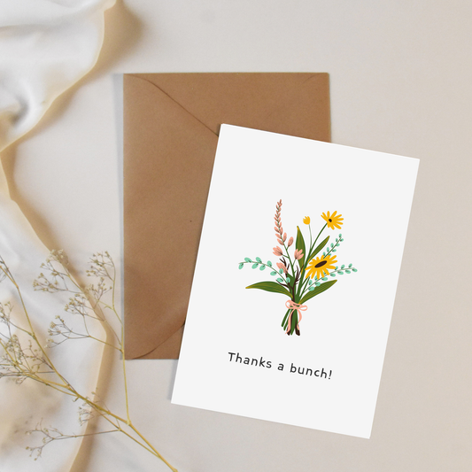 Thanks a Bunch – Floral Thank You Greeting Card