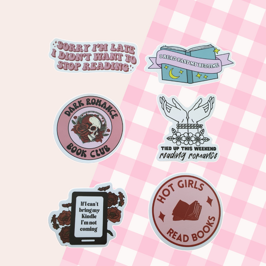 Book Lover Stickers - 6 Pack