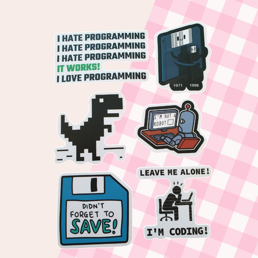 Geek quotes Inspiration: 6-Pack of IT & Internet-Themed Stickers