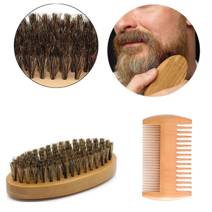 Beard Brush & Comb Kit