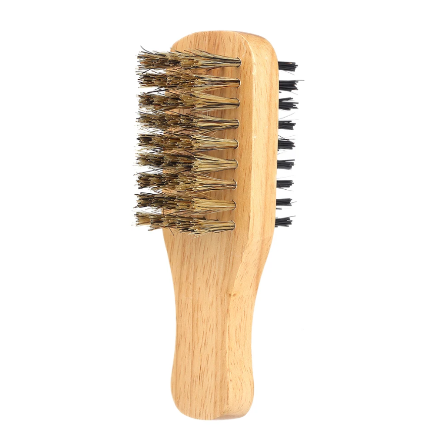 Double-Sided Wood Beard Brush