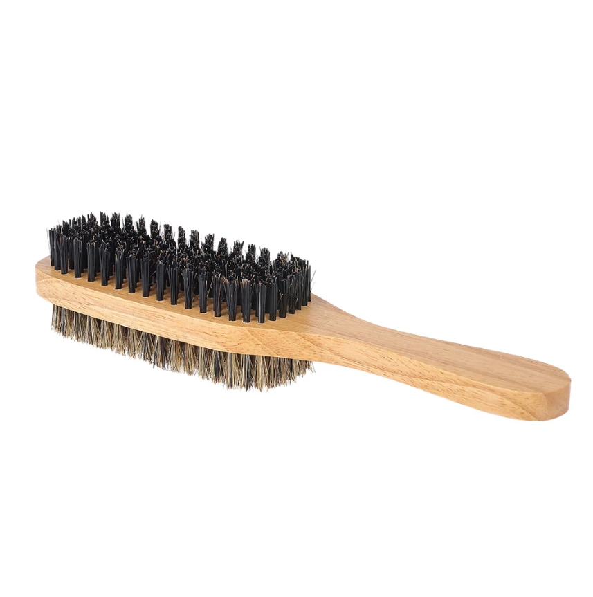 Double-Sided Wood Beard Brush