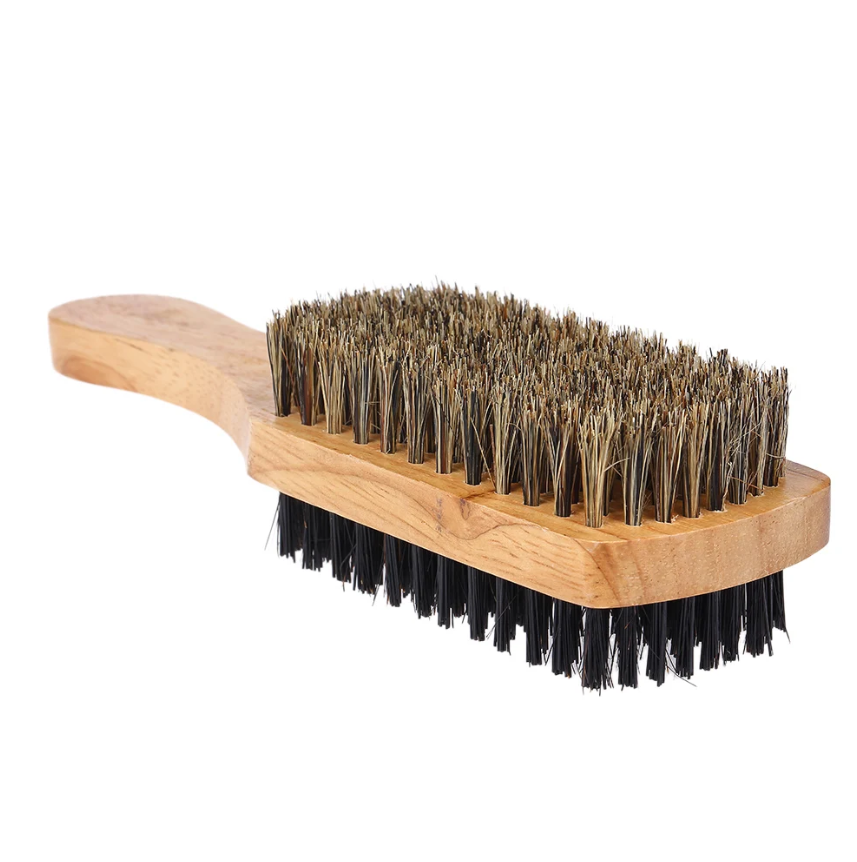 Double-Sided Wood Beard Brush